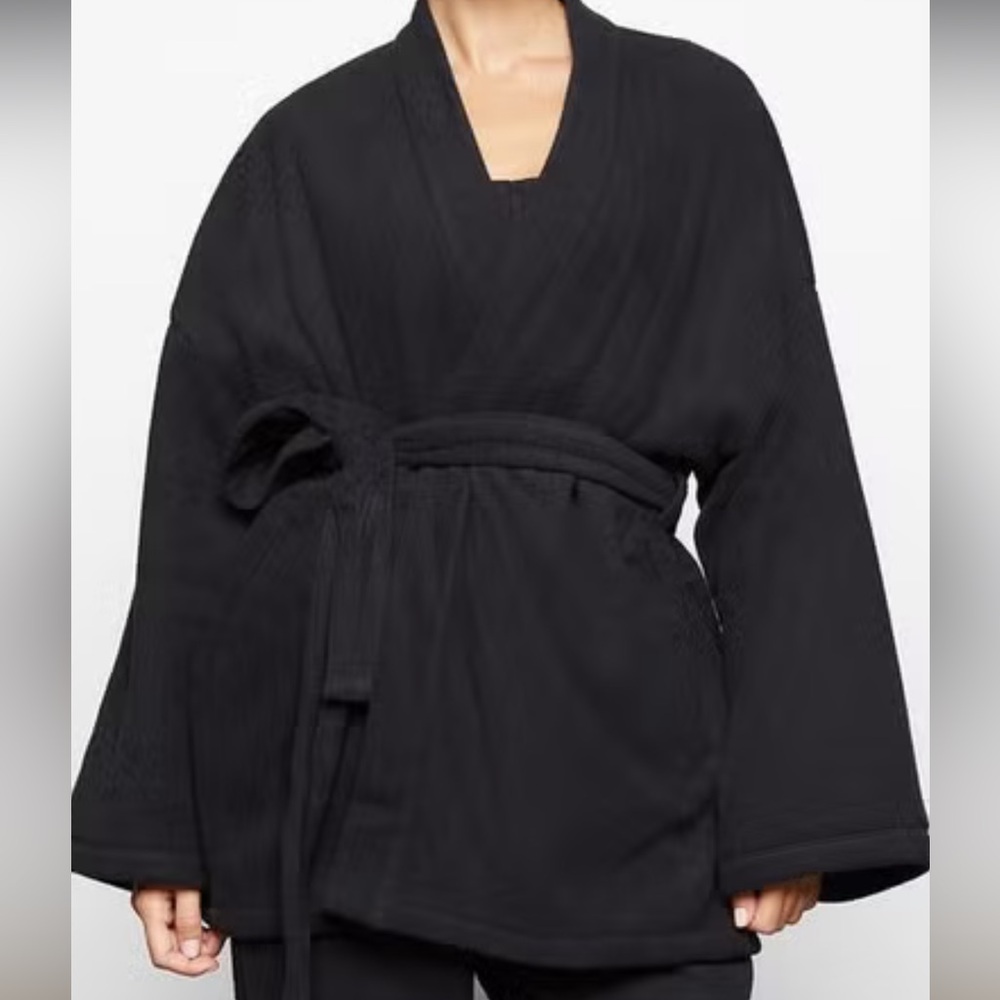 SKIMS Fleece Lounge Wrap Jacket